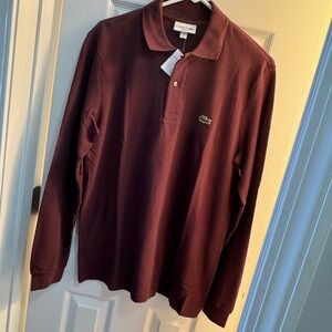 Lacoste Men's Dark Red Polo Shirt 3